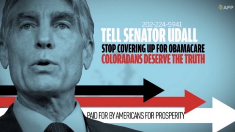 Screenshot of political commercial for Senator Cory Gardner